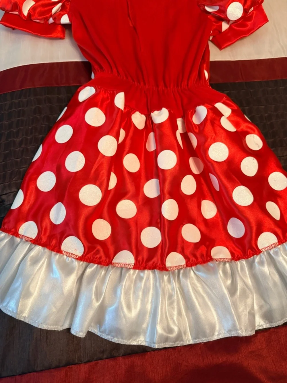 Disney Minnie Mouse Costume Dress Red Polka Dot Girl - Picture 5 of 5